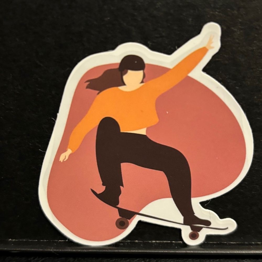 SKATEBOARDING FEMALE STICKER